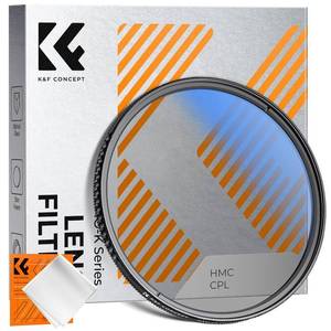 lot 5629 image: K&F Concept 67mm Circular Polarizer Filter Ultra-Slim 18 Multi-Coated Optical Glass Circular Polarizing Filter for Camera Lenses with Cleaning Cloth (K Series)