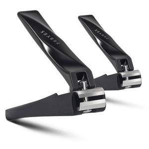 lot 5633 image: FERYES Nail Clippers with Catcher 2 PCS Set, No Splash Fingernail Clipper and Toenail Clipper, Stainless Steel Nail Cutters - WBlack Metal Case Packing