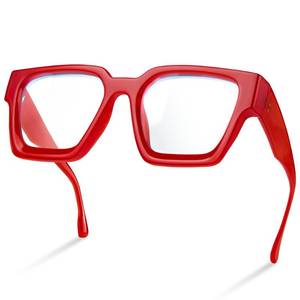 lot 6102 image: livho Oversized up to 99% Blue Light Blocking Glasses for Woman - Rectangle Fashion Glasses for Computer, Chic Preppy Frame - Anti Eyestrain