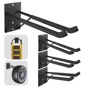 lot 6166 image: FancyEagle 14 Large Heavy Duty Garage Hooks, 4-Pack Steel Garage Storage Hooks with Support Rods, Utility Wall Mount Hangers for Power Tools, Car Tires, Ladders, Chairs, Garden Tools and More