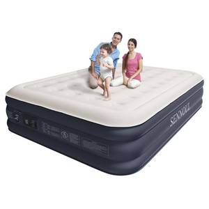 lot 6167 image: SENNOUL Air Mattress Queen with Built in Pump - 2 Mins Quick Self Inflatable,16650lbs Max Blow Up Bed, All Night Stability No Lost Air No Peculiar Smell for Camping,Home,Guests &amp Portable Travel