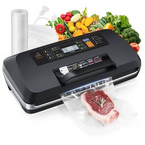 lot 6169 image: 95kpa Vacuum Sealer Machine,Commercial Fully Automatic Food Sealer,10-in-1 Functions & Powerful Sealing System with Double Heat Seal,Easy-Lock Handle,Built-in Cutter,1 Bag Rolls and 10 Pre-cut Bags