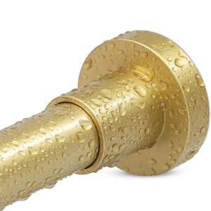 lot 6195 image: YNL Gold Shower Curtain Rod 32-94 Inch(2.7-7.8ft), Non-Slip, Never Rust, Stainless Steel No Drill Spring Tension Shower Rod, Adjustable Long Curtain Rod for Bathroom Window Patio