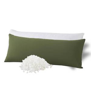 lot 6200 image: WhatsBedding Memory Foam Body Pillow with Breathable Zippered Cotton Cover, Full Body Pillow for Adults, Long Pillow for Sleeping, Firm Pillow Fluffy Supportive, Forest Green