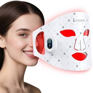 lot 6241 image: Lovsheme Double Straps Wireless Red Light Therapy for Face - Red Light Therapy Mask,LED Facial Beauty Mask with 320 Precision LEDs, 3 Modes for Glowing Skin and Anti-Aging,Facial Beauty Gift for Women