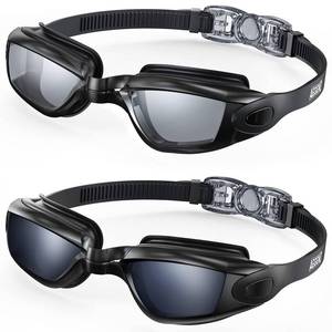 lot 6279 image: Aegend Swim Goggles, Swimming Goggles No Leaking Adult Men Women Youth, UV Protection, Anti Fog, Light Black & Deep Black