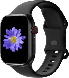 lot 6298 image: Cindgress Sport Band Compatible with Apple Watch 46mm 45mm 44mm 49mm for Women Men, Soft Silicone Strap for iWatch Wristband Series Ultra SE 11 10 9 8 7 6 5 4 3 2 1 ML Black