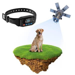 lot 6335 image: PUPKIDS Perimeter Dog Collar Electric Fence for Dogs with 3 Warning Modes, Rechargeable GPS Wireless Dog Fence