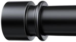 lot 6345 image: Huntype Curtain Rods for Windows 32 to 96 Inches - Black 1 Inch Diameter Curtain Rods, Easy Installation and Modern Design