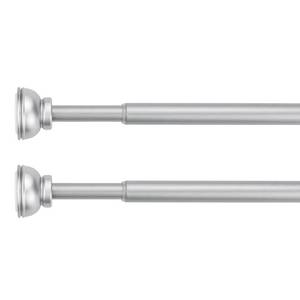 lot 6347 image: KXLIFE 2 Pack Spring Tension Rod, 12-inch Decorative Tension Drapery Rod for Window, Nickle, (17-26 Inches)