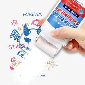 lot 6360 image: White Paint for Wall, Portable Integrated Paint Roller for Effortless Cleaning & Pristine Walls, Small Roller Brush Repair Kit Remove Stains, Scratches, Yellowing, Water-Based, Ready to Use