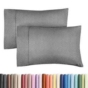 lot 6377 image: King Pillow Cases Set of 2 - Ultra Soft Hotel Quality Pillowcase Covers - Comfy, Cozy & Wrinkle Free - Shrinkage and Fade Resistant - Machine Washable Pillow Protectors - 2 Piece Set - Heathered Grey