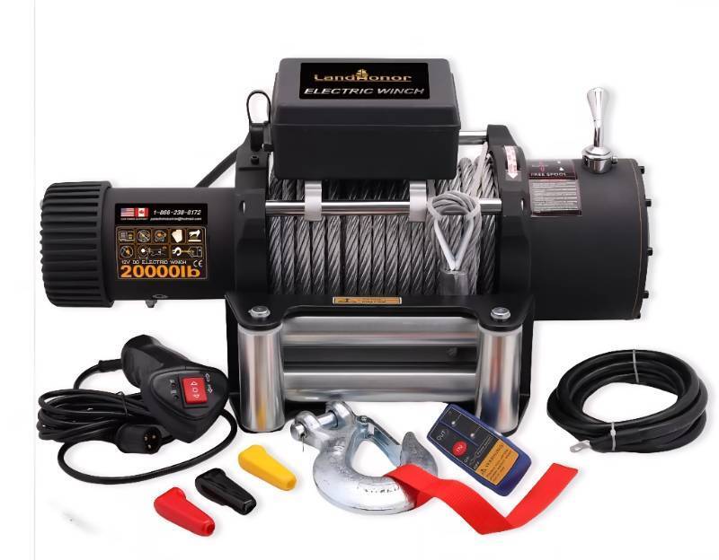 lot 3101 image: UNUSED LandHonor  LHR-EW2000 20000lbs Electric Winch 7.8HP 12V
