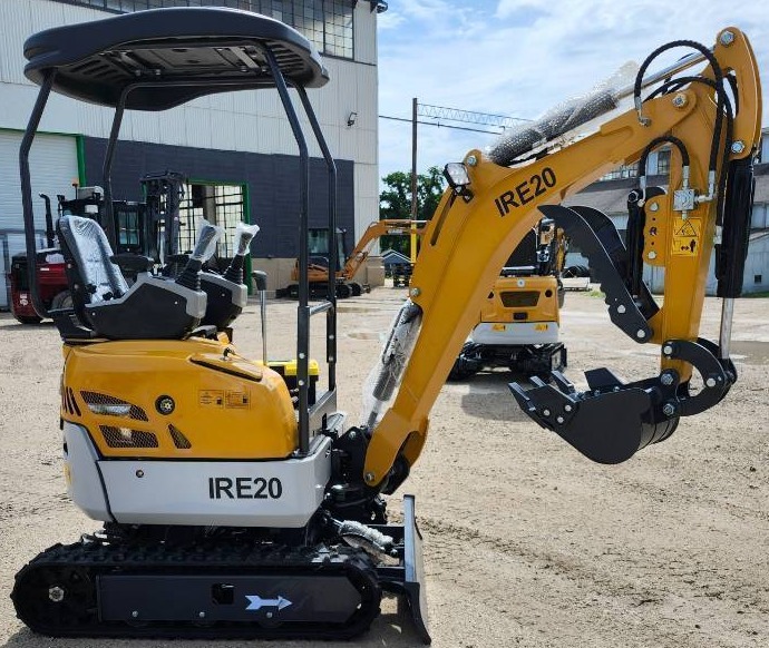 lot 5303 image: Unused IRE20 - YANMAR 3TNV74F Mini Excavator - Pilot Control, Hydraulic Thumb Clamp, Side Swing, Widened Chassis, DozerBackfill Blade, Canopy