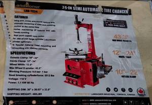 lot 3150 image: Unused LandHonor LHR-TC24 Tire Changer - 24in Semi Automatic Tire Changer 110V