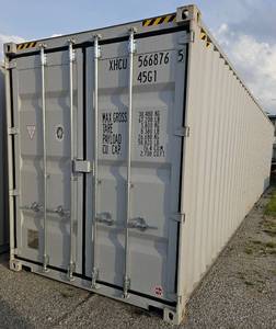 lot 1053 image: 2025 One Way Use - 40 Long High Cube Container with Double Rear Doors w Lockbox - Used One Time To Ship To Mother Road Auctions & Sales -Weather, Rodent & FireproofDelivery Available - Rollback or Straight Bed