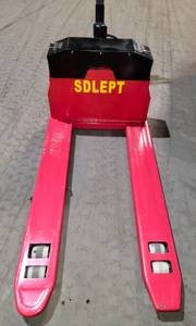 lot 5098 image: Unused Electric Pallet Jack with LED Digital Display SDLEPT - Built in Charging System with 110v Power Cord