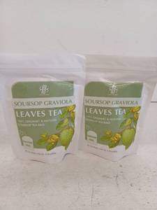 lot 34868 image: 2 Pack Soursop Graviola Leaves Tea