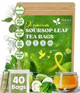 lot 34870 image: Soursop Leaf Tea Bags - 40 Count (2 pack)