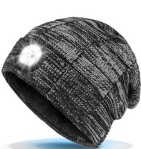 lot 34877 image: LED Light-Up Knit Beanie Hat