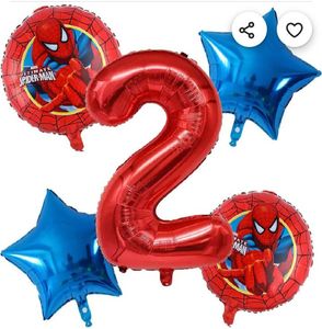 lot 34878 image: Superhero Spider-Man Birthday Balloons