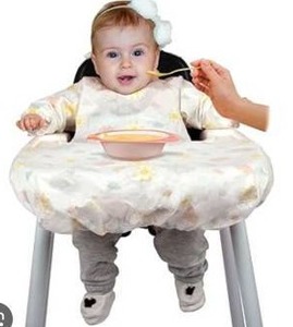 lot 34898 image: High Chair Food Catcher and Bib Set