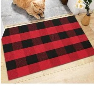 lot 34909 image: Buffalo Plaid & Christmas Door Mat Set