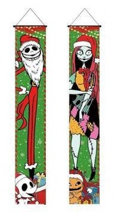 lot 34916 image: Nightmare Before Christmas Jack & Sally Holiday Display Banners