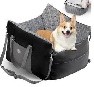 lot 34943 image: Small Dog Car Seat Booster with Plush Cushion