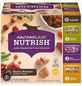 lot 34944 image: Rachael Ray Nutrish Hearty Recipes Variety Pack Wet Dog Food 2 pack
