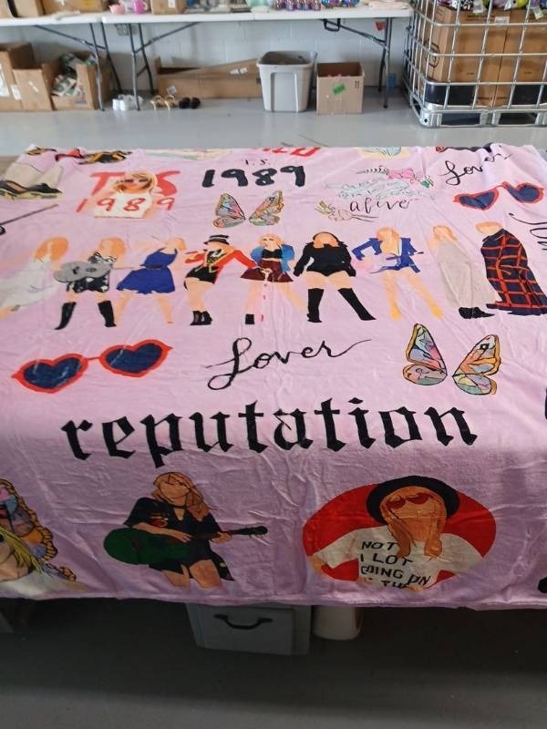 lot 42366 image: Taylor Swift Reputation Blanket 50 inches x 60 inches  - Retail $35