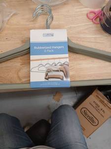 lot 40414 image: Trueliving Gray Rubberized Hangers 2 packs of 6 - Retail $26