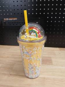 lot 40429 image: Rainbow Dome Cold Cup with Glitter - Retail $12
