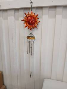 lot 40481 image: Decorative Sun Face Wind Chime - Retail $25