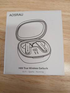 lot 40535 image: AOSRAU H69 True Wireless Earbuds - Retail $109