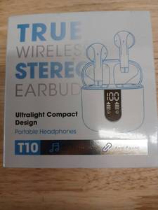 lot 40536 image: True Wireless Stereo Earbuds T10 - Retail $129