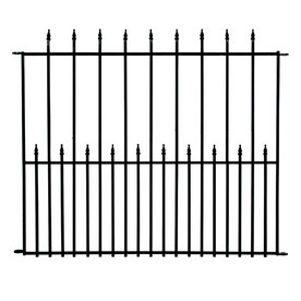 lot 2170 image: No Dig Powder-Coated Steel Fence Panel (Common 40-in x 49-in Actual 39.98-in x 48.98-in)