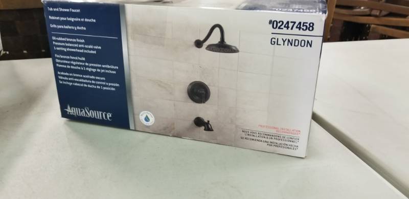 lot 2191 image: Aquasource 0247458 Glyndon Tub & Faucet Bronze