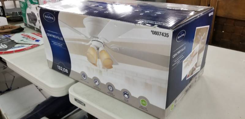 lot 2196 image: Harbor Breeze Centreville 52-in White Fan Motor Housing, Bracket & Cover Only