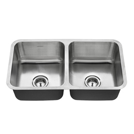 lot 2199 image: American Standard Danville 32-in X 18-in Double-basin Stainless Steel Kitchen
