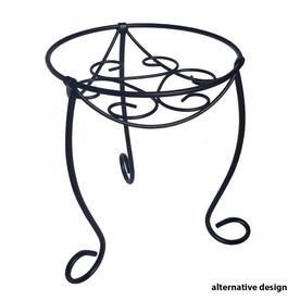 lot 2203 image: Lot (2) Garden Treasures 15-in Black Round Steel Plant Stand