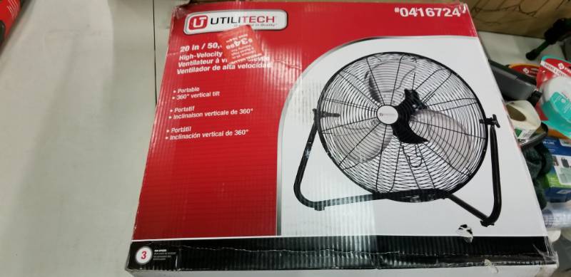 lot 2218 image: Utilitech 20 high velocity fan