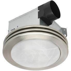 lot 2229 image: Utilitech 2-Sone 80-CFM Brushed Nickel Bathroom Fan