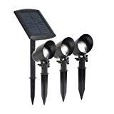 lot 2230 image: Portfolio 3-Light 12X Brighter Solar LED Landscape Floodlight Kit