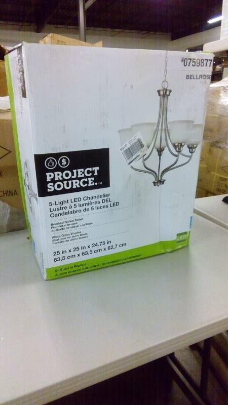 lot 2240 image: project Source five light LED Chandelier
