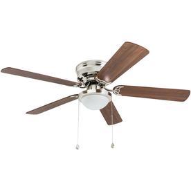 lot 2269 image: Harbor Breeze Armitage 52-in Brushed Nickel Indoor Flush Mount Ceiling Fan with Light Kit