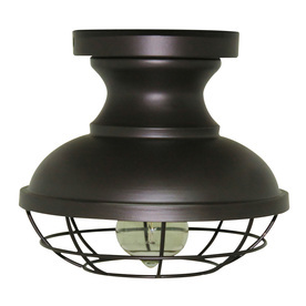 lot 2302 image: allen  roth 8.4-in W Bronze Metal Semi-Flush Mount Light