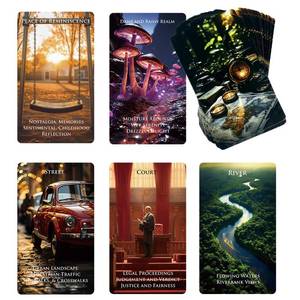 lot 8535 image: Trikendou The Place Oracle Cards Deck - Tarot Cards for Destination, Beginner Oracle Deck, Foiled Oracle Cards with Meaning on Them -78 Location Cards