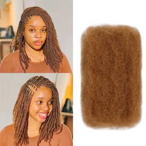 lot 8545 image: Afro Kinkys Bulk Human Hair -100% Real Human Hair for Mini Twist, Braiding, Loc Extensions & Crochet, Kinky Curly Hair Bundles, Natural Afro Bulk for Dreadlocks(30#, 18 Inch(Pack of 1))