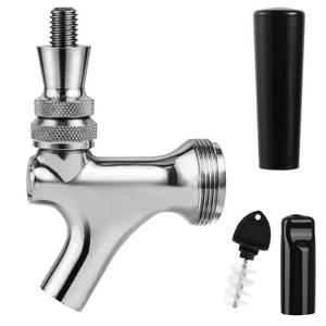 lot 8569 image: MRbrew Beer Faucet, Stainless Steel Core Draft Beer Tap Commercial Kegerator Faucet for Beer Dispenser with Beer Tap Handle & Tap Plug, No Leaks Beer Keg Tap fit Home Bar Homebrew Beer Tower